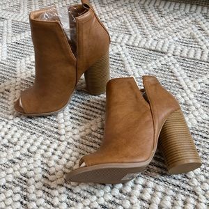 Qupid brand open toed ankle booties! From Vici!